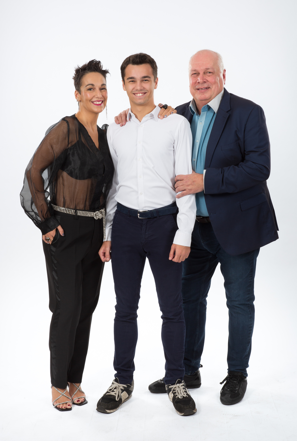 Pierre Theunis, Betty La Ferrara et Martin Theunis.